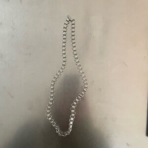 Vintage Floral Silver Chain Necklace